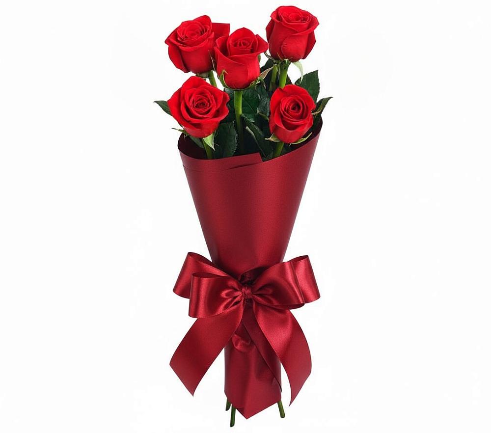 Букет 5 Красных роз Эдлесс Лав в Архипо-Осиповка