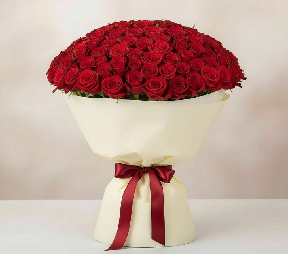 Букет 101 Красная роза Милано в Архипо-Осиповка