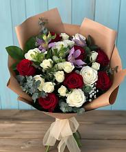 Букет цветов из:  Розы и Альстромерии в Архипо-Осиповка