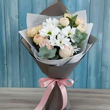 Букет цветов из:  Хризантемы и Розы #REPLACE_PRED# Архипо-Осиповка