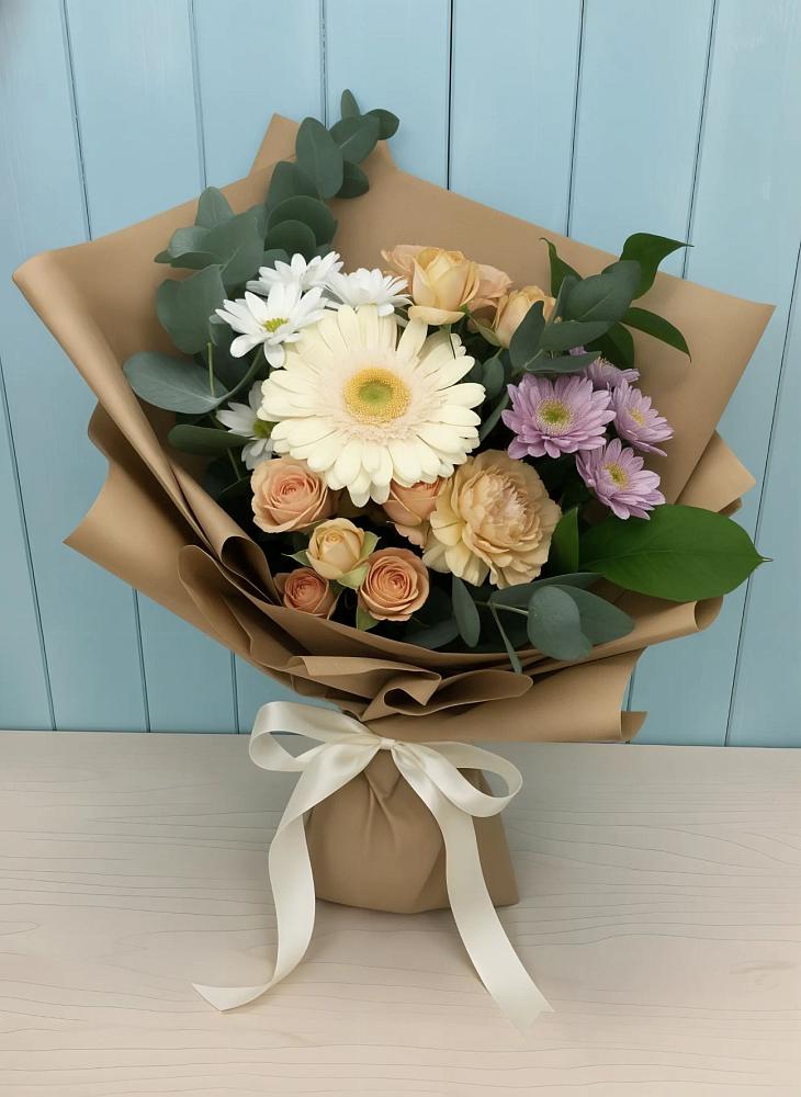 Букет цветов из: Герберы и Хризантемы в Архипо-Осиповка