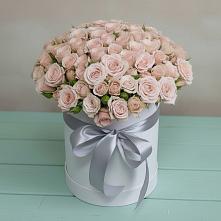 Цветочная композиция из Розы в шляпной коробке #REPLACE_PRED# Архипо-Осиповка