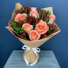 Букет цветов из:  Розы и Альстромерии в Архипо-Осиповка
