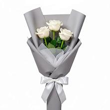 Букет 3 белые розы #REPLACE_PRED# Архипо-Осиповка