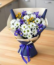 Букет цветов из:  Розы, Ирисы и Хризантемы #REPLACE_PRED# Архипо-Осиповка