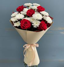 Букет цветов из:  Розы и Хризантемы в Архипо-Осиповка