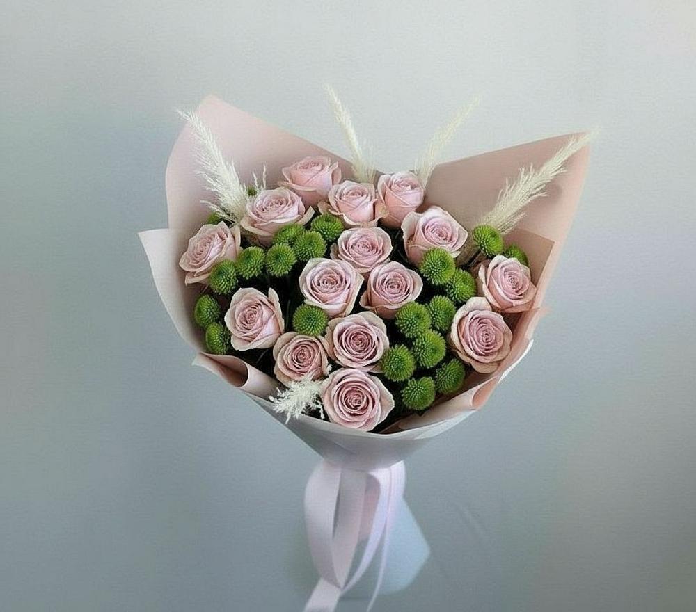 Букет цветов из: Розы и Хризантемы в Архипо-Осиповка