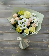 Букет цветов из:  Альстромерии, Розы и Хризантемы в Архипо-Осиповка