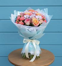 Букет цветов из:  Хризантемы и Розы в Архипо-Осиповка