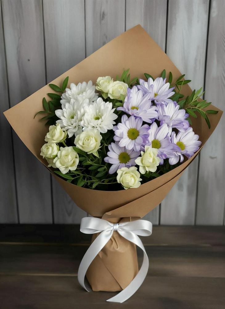 Букет цветов из: Хризантемы и Розы в Архипо-Осиповка